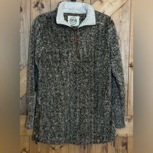 Marleylilly Heathered Sherpa Pullover Tunic | Size Small/Medium